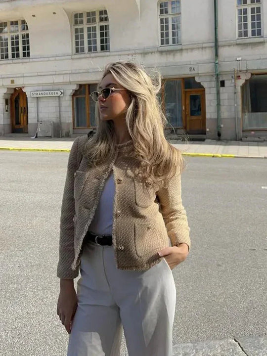 Klassisch geschnittener Tweed-Blazer
