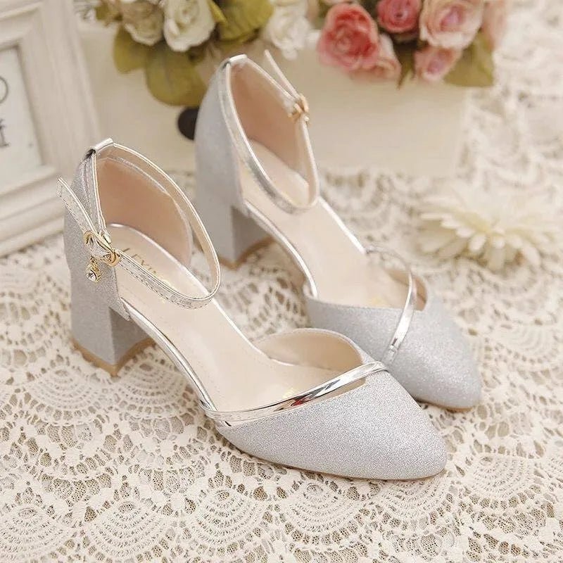 ShopNory | Elegante Blockabsatzschuhe für Frauen Knöchelriemen