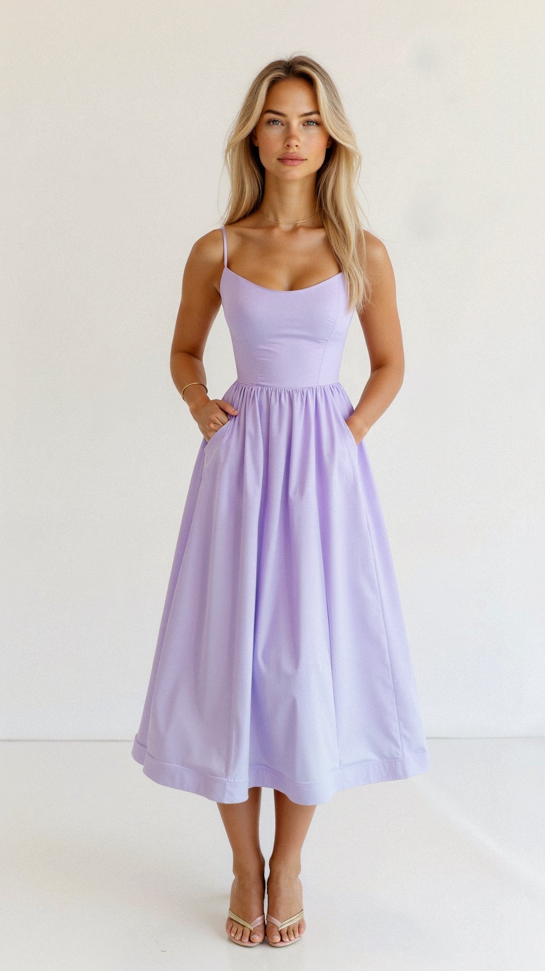 Elegantes Ärmelloses Midikleid für Damen