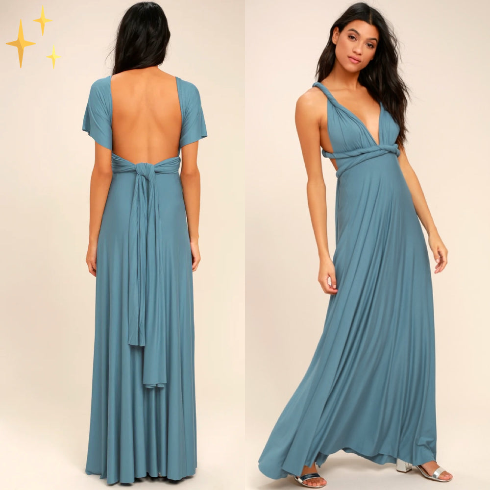 Damen Multiway Wickelkleid mit 50+ Tragevarianten & Elastischem Stoff