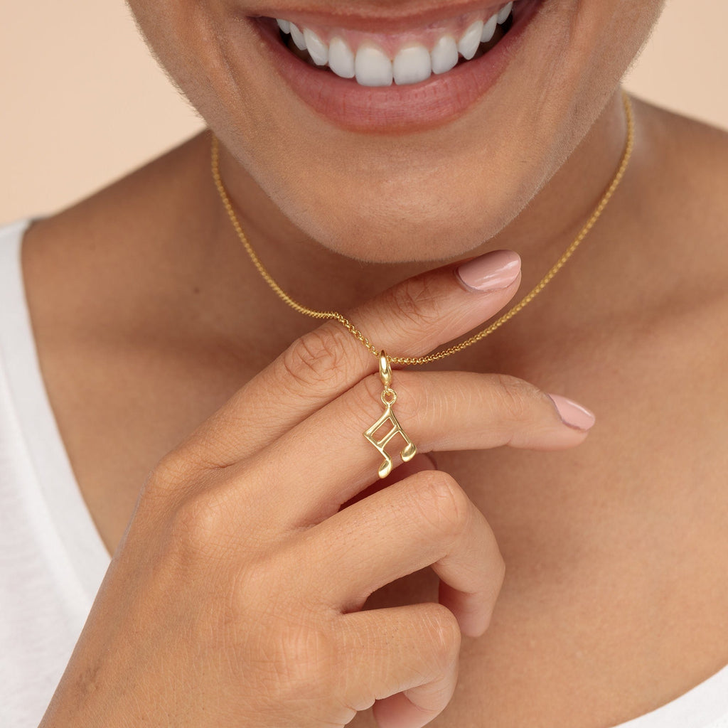 Goldene Musiknote Charm Halskette | Shop Nory