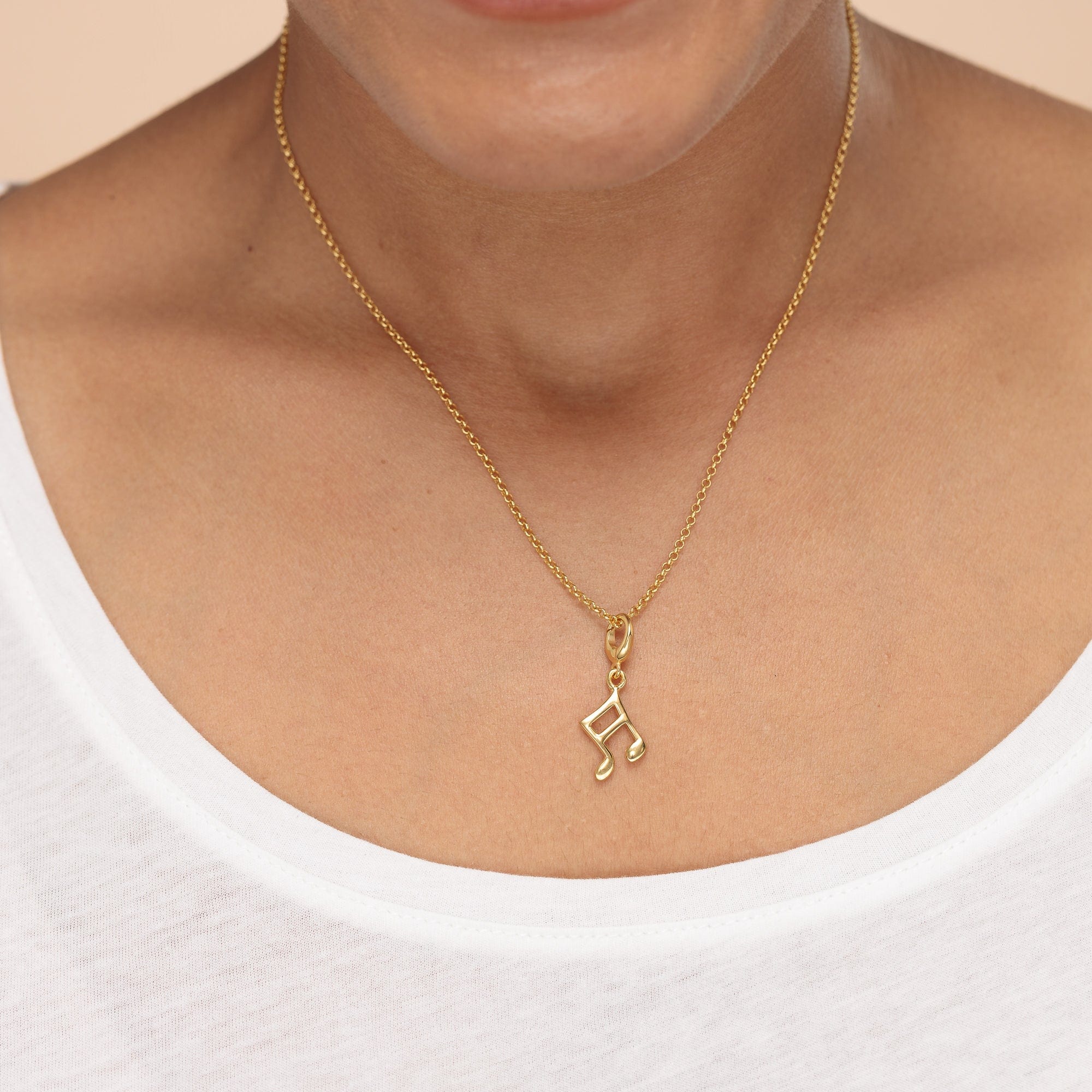 Goldene Musiknote Charm Halskette | Shop Nory