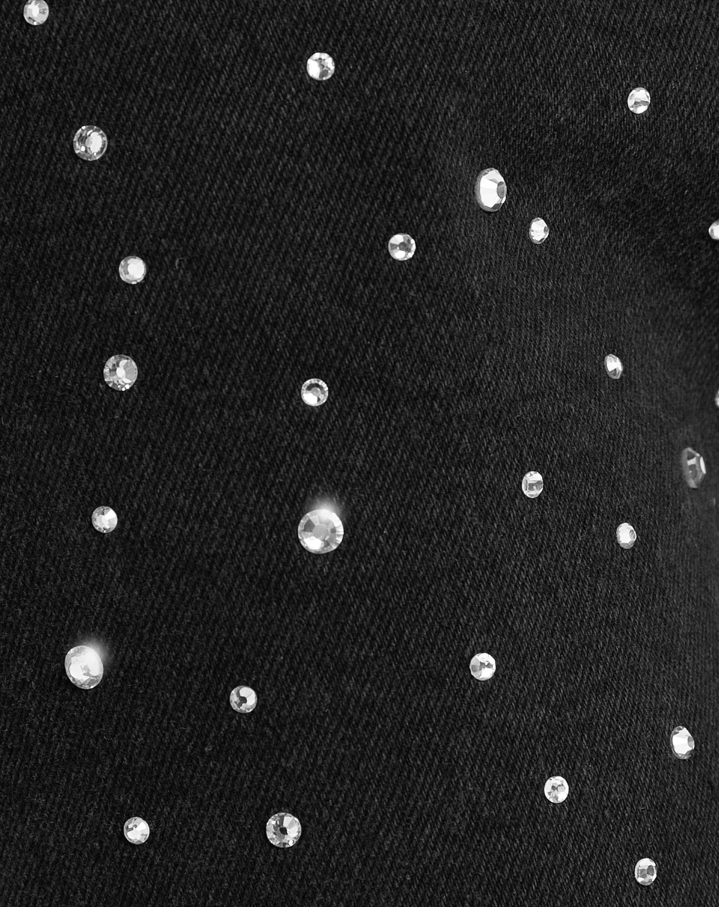 Shopnory | Denim Sparkle Pants mit Glitzer