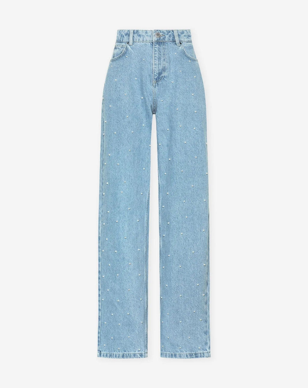 Shopnory | Denim Sparkle Pants mit Glitzer