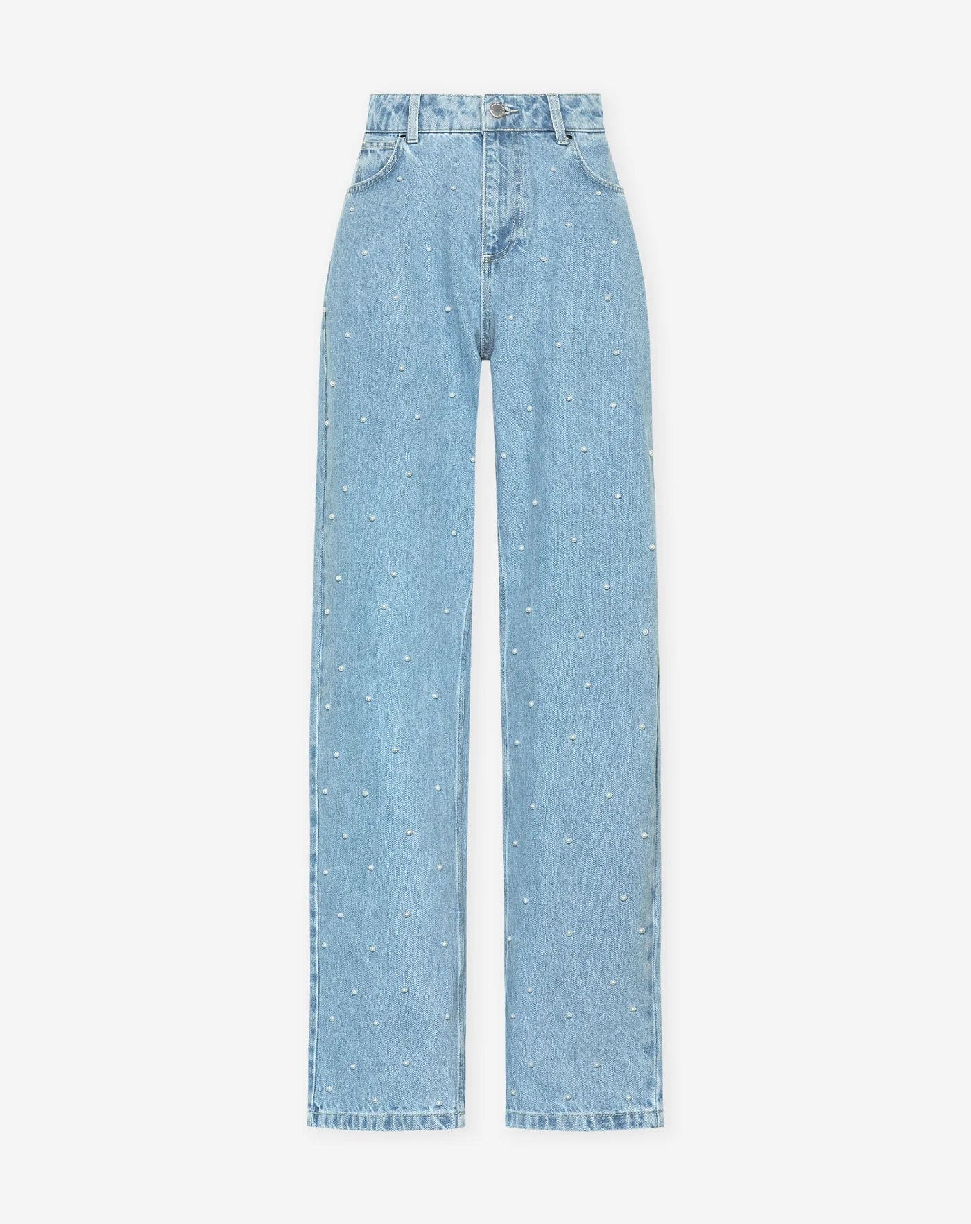Shopnory | Denim Sparkle Pants mit Glitzer