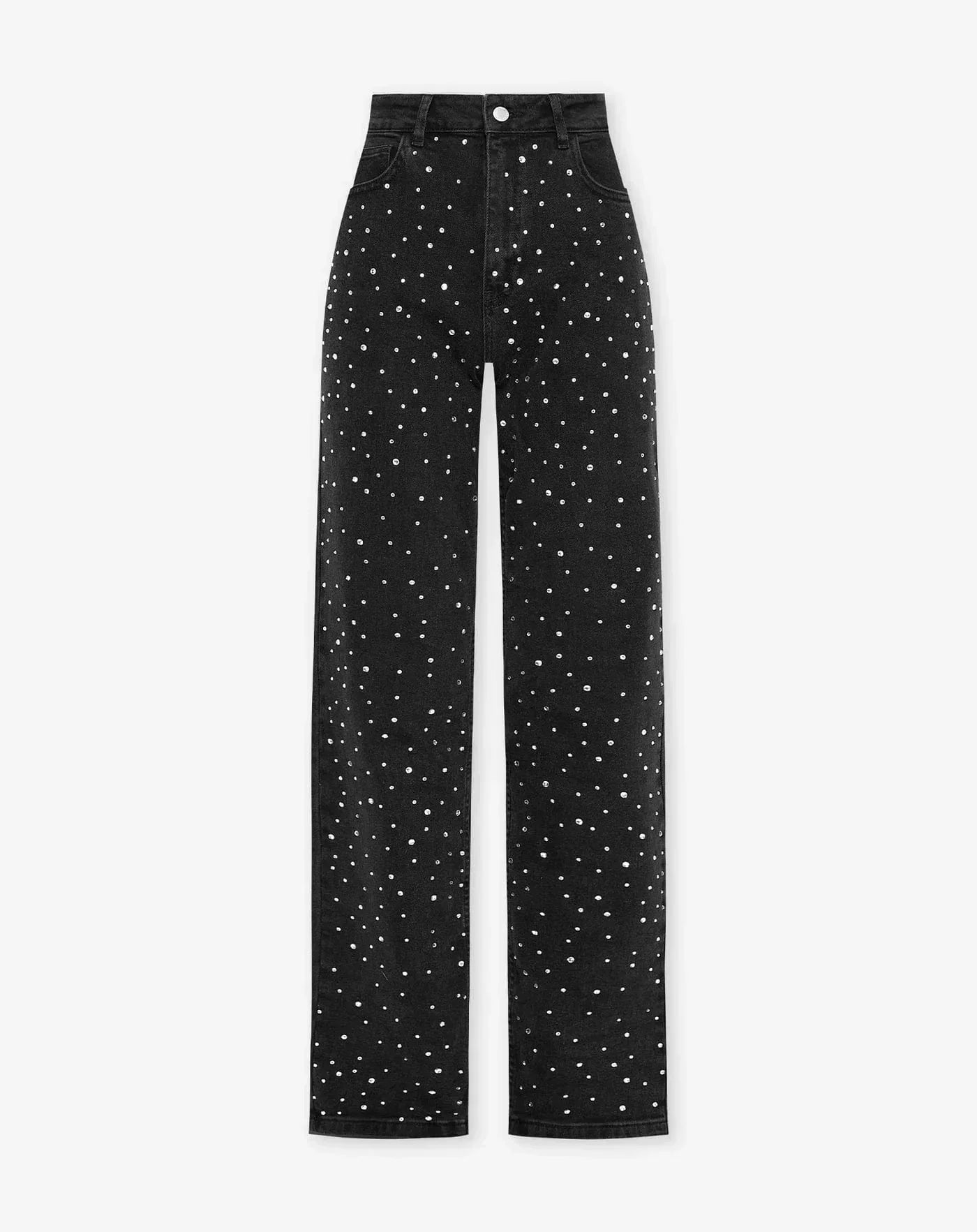Shopnory | Denim Sparkle Pants mit Glitzer