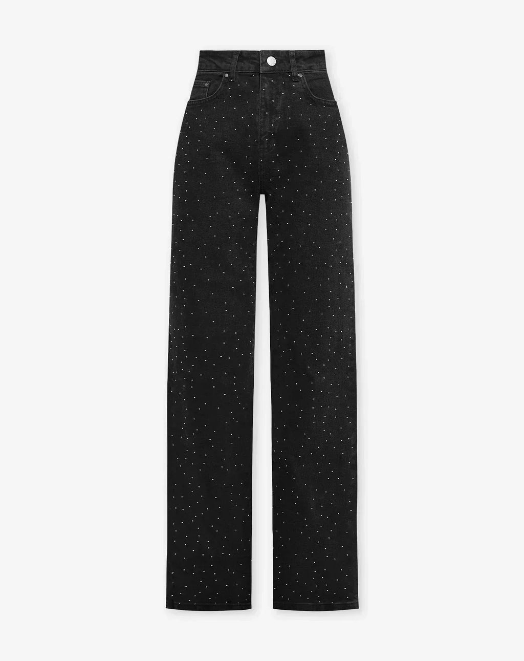 Shopnory | Denim Sparkle Pants mit Glitzer