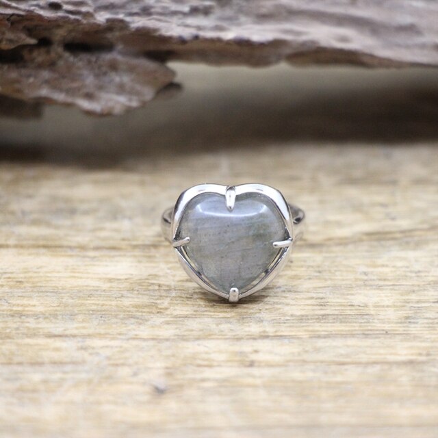 Natürlicher Labradorit Cabochon Stein Ring | Shop Nory
