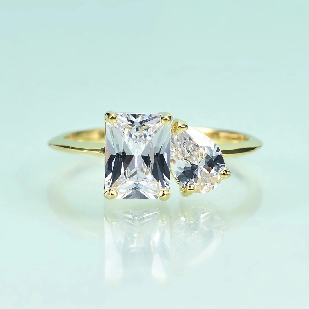 Moissanit Du und ich Ring Verlobungsring | Shop Nory