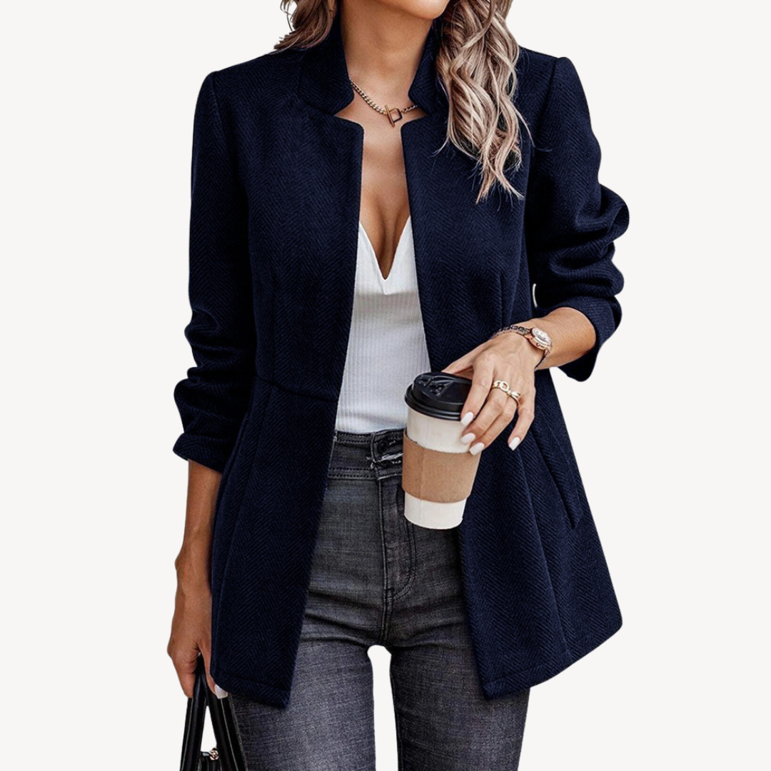 Damen Fischgrät Blazerjacke