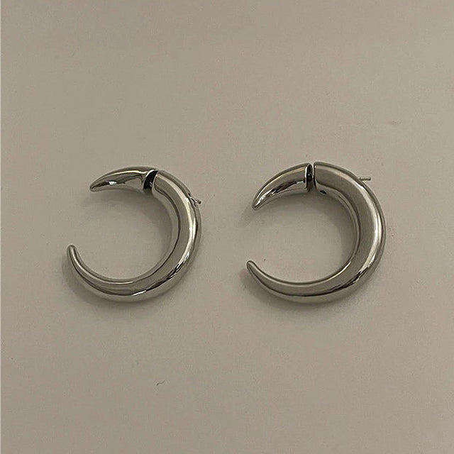 Doppelte Crescent Front Back Mondhorn Ohrringe | Shop Nory