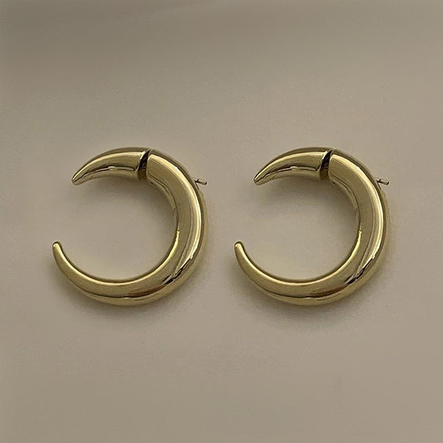Doppelte Crescent Front Back Mondhorn Ohrringe | Shop Nory