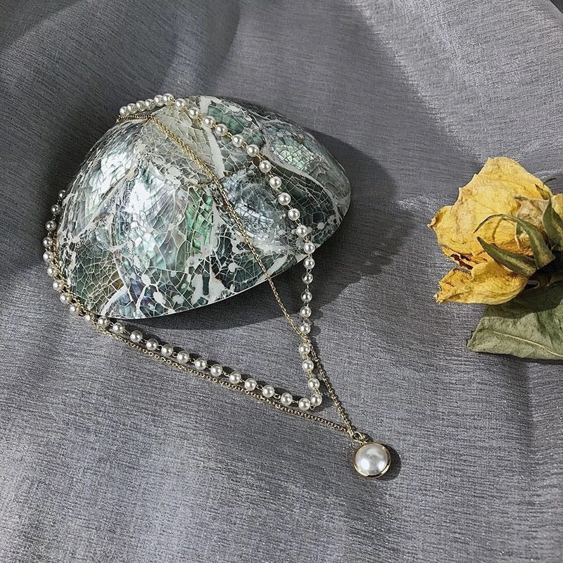 Neue Mode Doppelter Schichten Perlenkette | Shop Nory