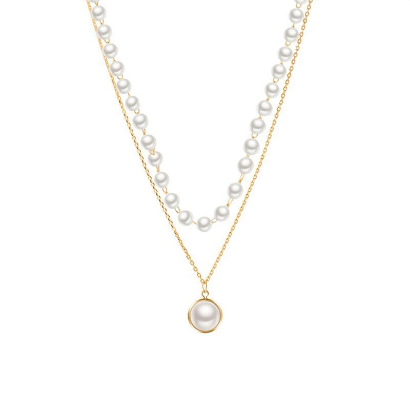 Neue Mode Doppelter Schichten Perlenkette | Shop Nory