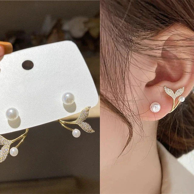 Neue Licht Luxus Zirkon Perlen Ohrstecker | Shop Nory