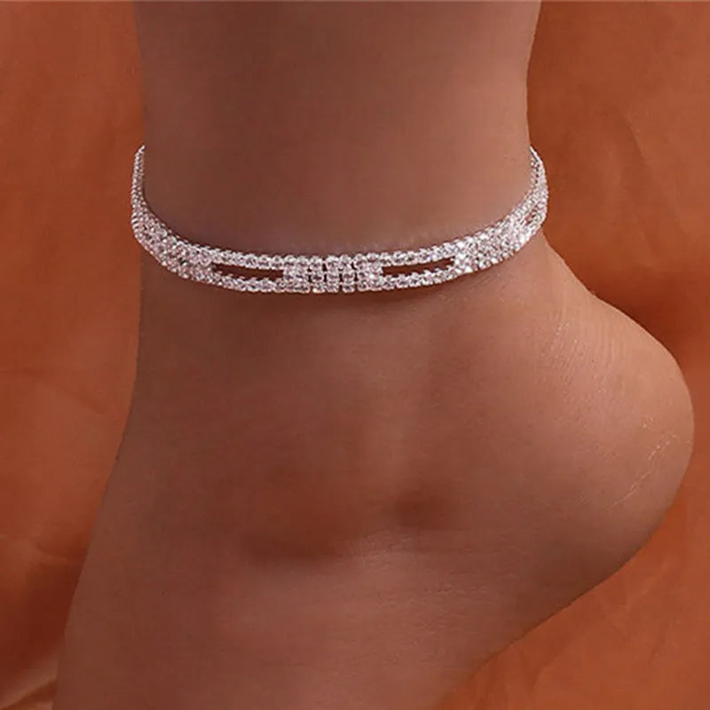 Neue Trendige Kristall Zirkonia Ketten Fußkette | Shop Nory