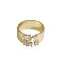 Neue geometrische Zirkon Funkel verstellbare Ring | Shop Nory