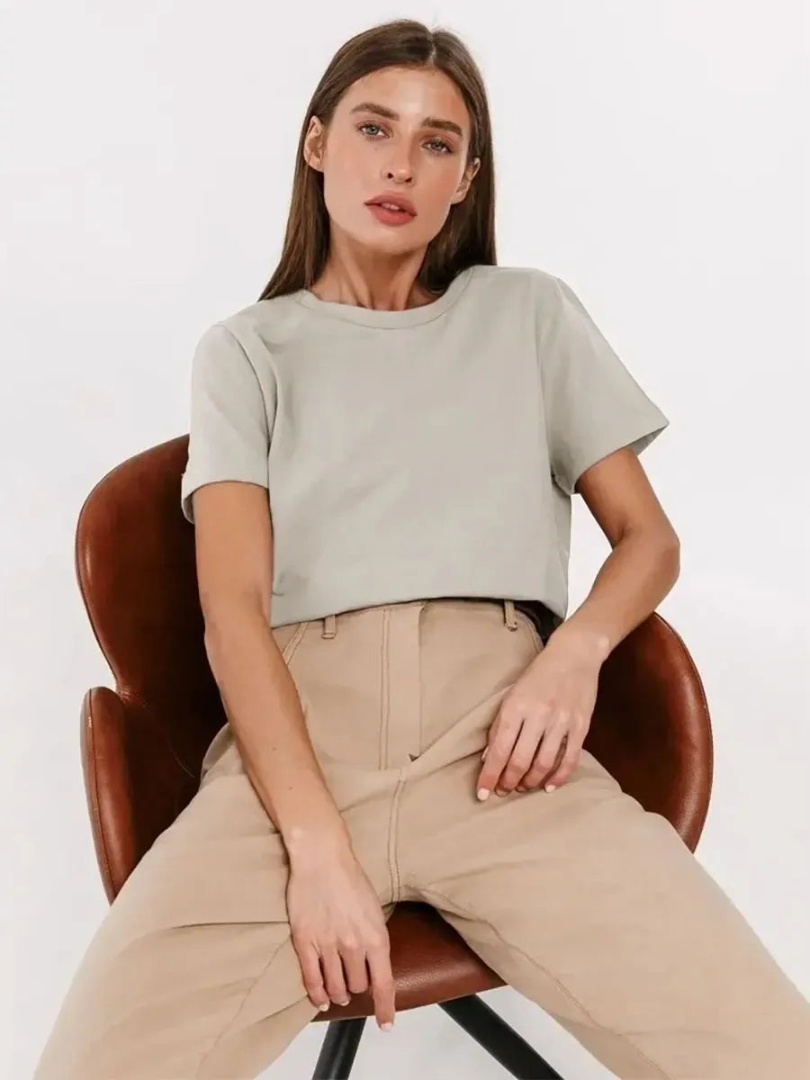 Damen-T-Shirt Aus 100% Baumwolle