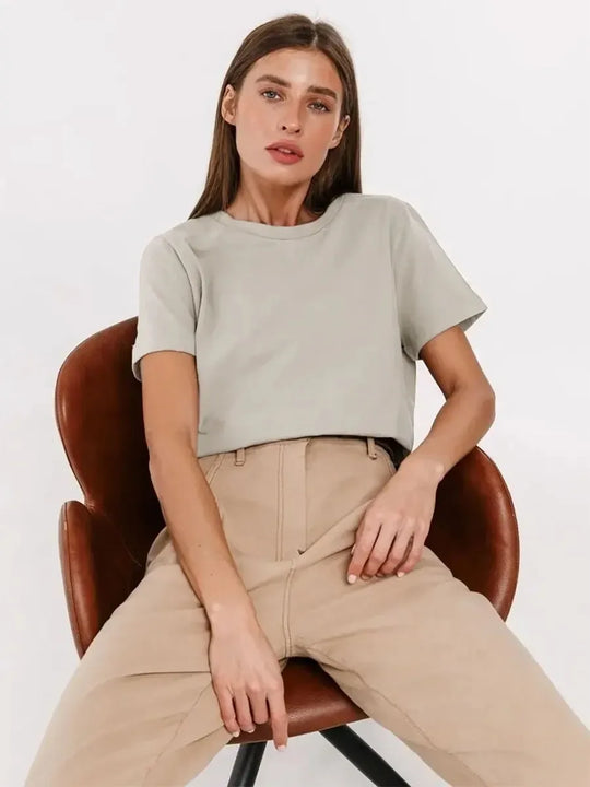 Damen-T-Shirt Aus 100% Baumwolle