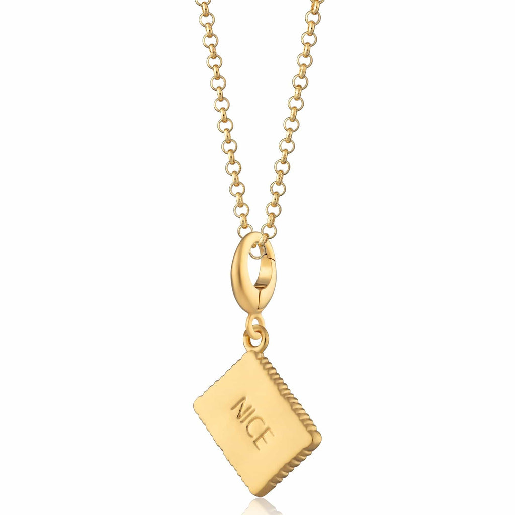 Gold Nice Biscuit Charm Halskette | Shop Nory