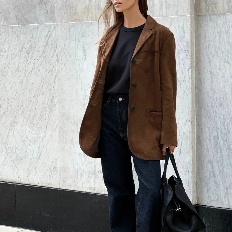 Shopnory | Wildleder Damenjacke