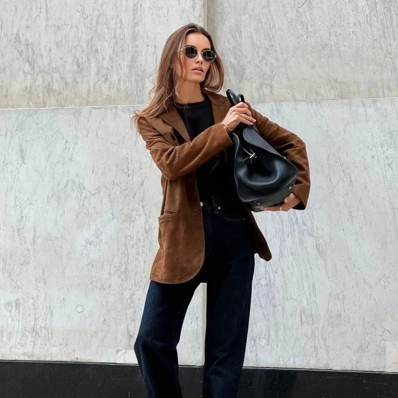 Shopnory | Wildleder Damenjacke