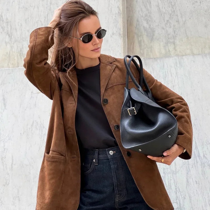 Shopnory | Wildleder Damenjacke