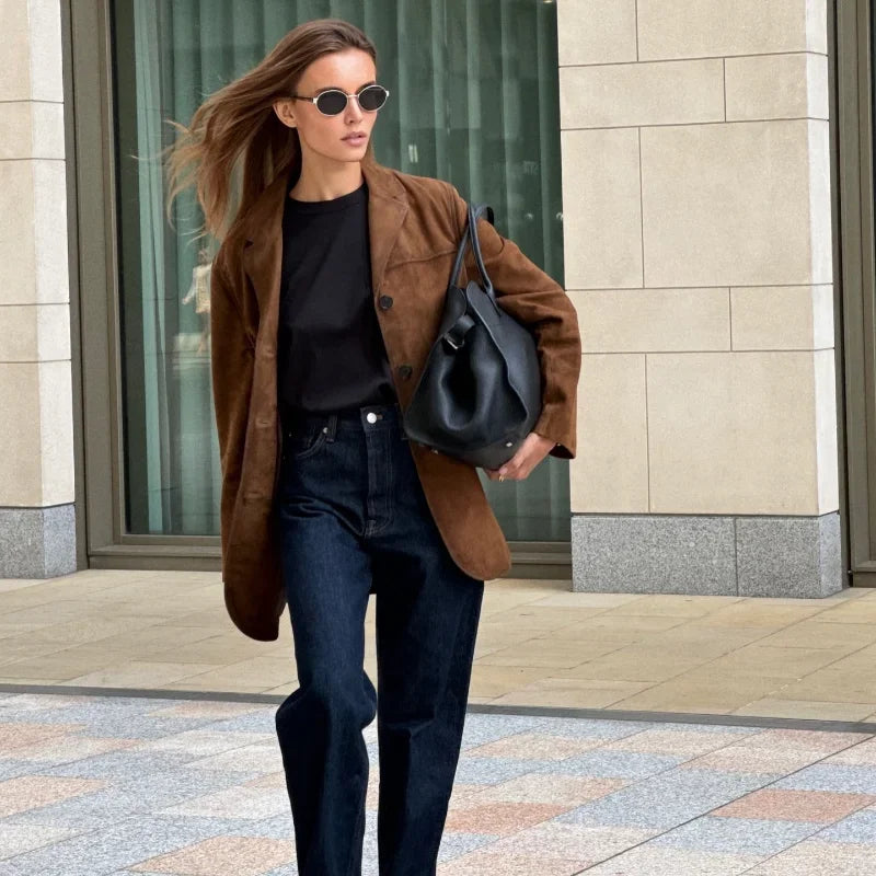 Shopnory | Wildleder Damenjacke