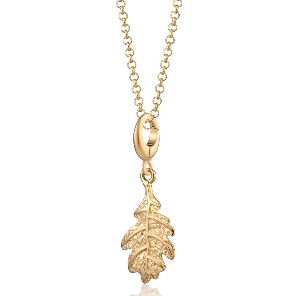 Goldene Eichenblatt-Anhänger-Halskette | Shop Nory