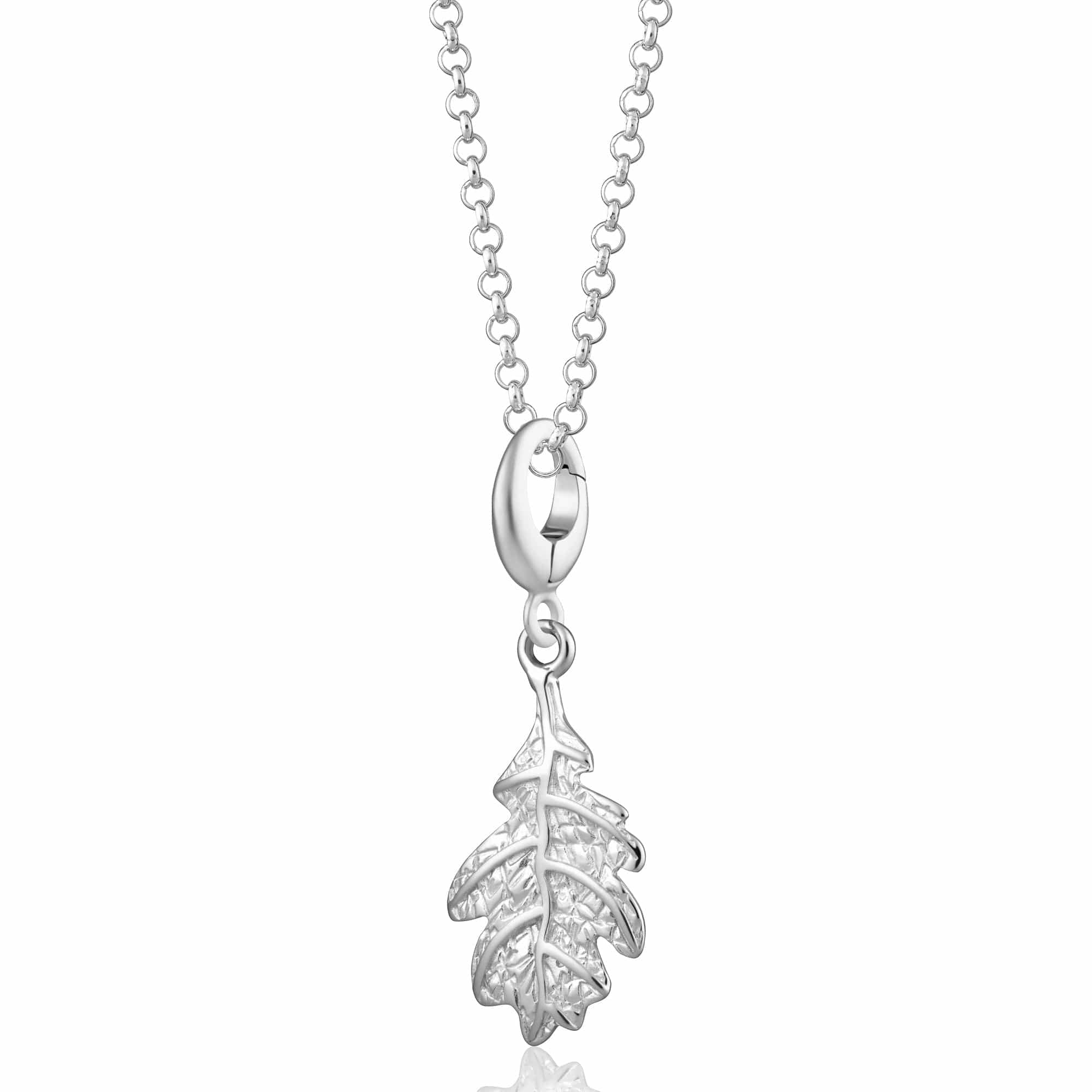 Silber Eichenblatt Charm Halskette | Shop Nory