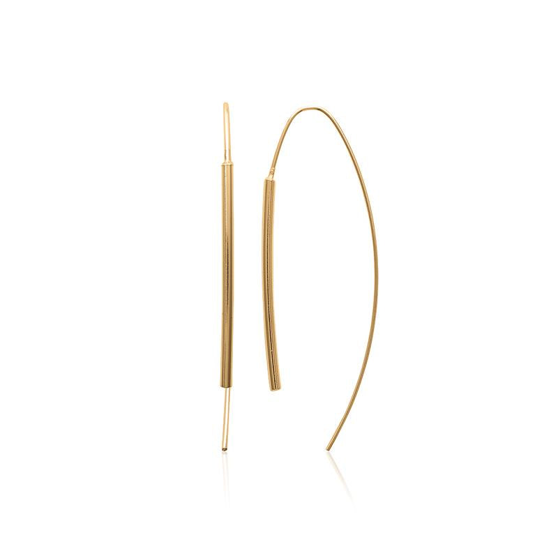 Minimalistische offene Creolen - 16Karat vergoldet | Shop Nory