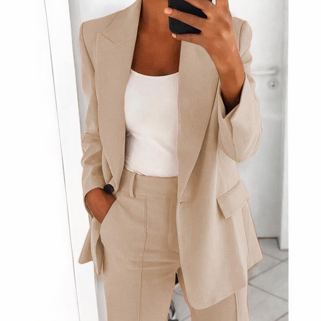 Blazer Set Jacke und Hose für Damen