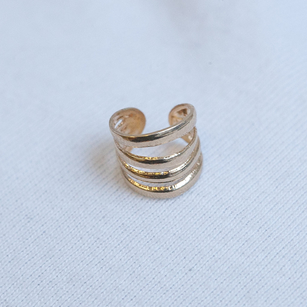 Vierfach-Ohr Manschette 16K vergoldet - Ohrklemme | Shop Nory