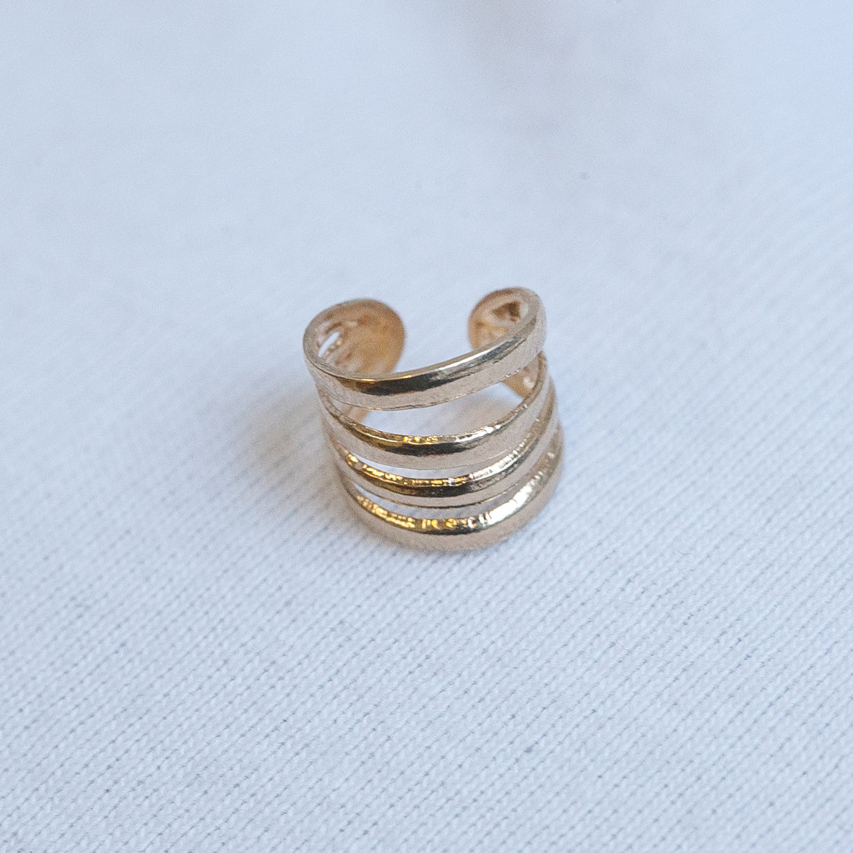 Vierfach-Ohr Manschette 16K vergoldet - Ohrklemme | Shop Nory