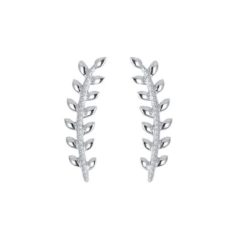 Ohrklemme Blätter aus Silber - Ear Climber - Ohrschieber Silber | Shop Nory