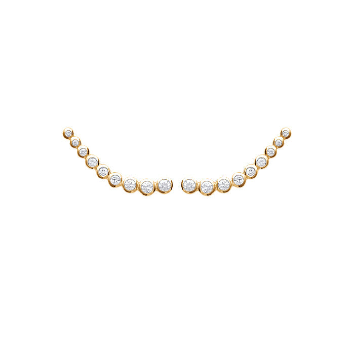 Ohrklemme mit Zirkonia Vergoldet - Ear Climber | Shop Nory