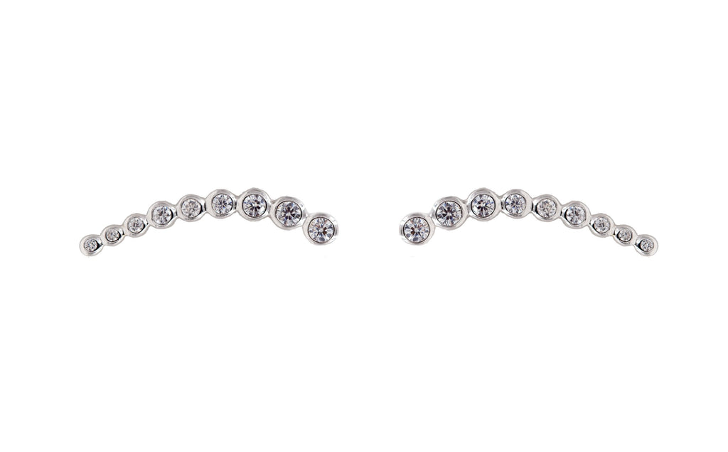 Ohrklemme mit Zirkonia aus Silber - Ear Climber - Ohrschieber Steine | Shop Nory