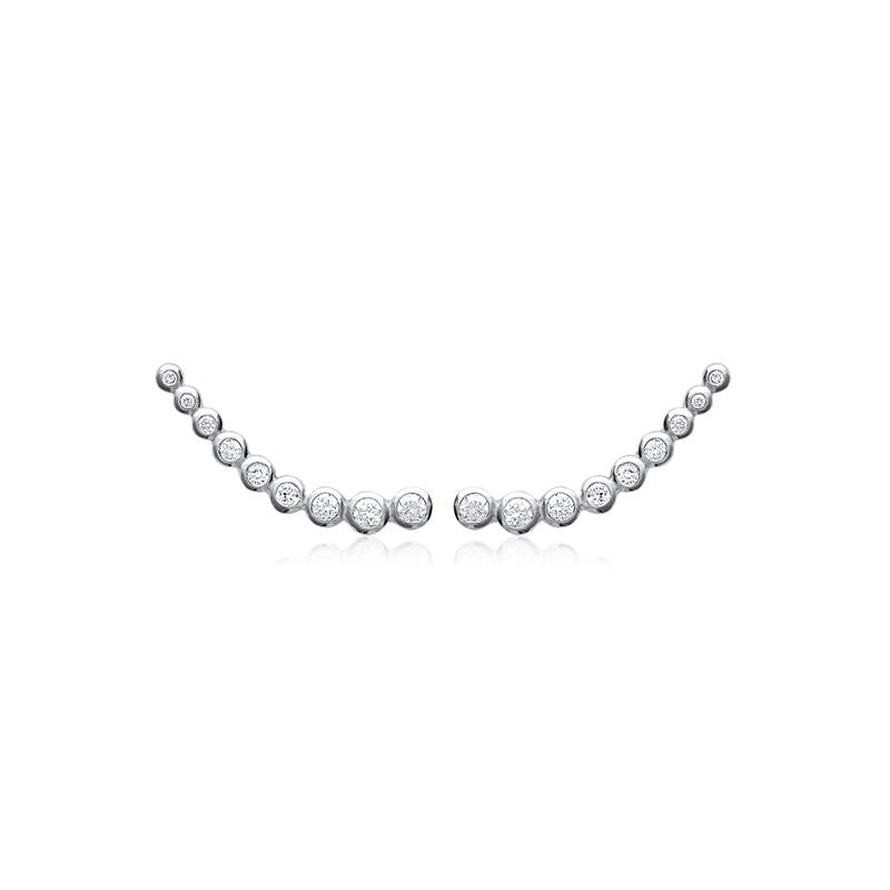 Ohrklemme mit Zirkonia aus Silber - Ear Climber - Ohrschieber Steine | Shop Nory