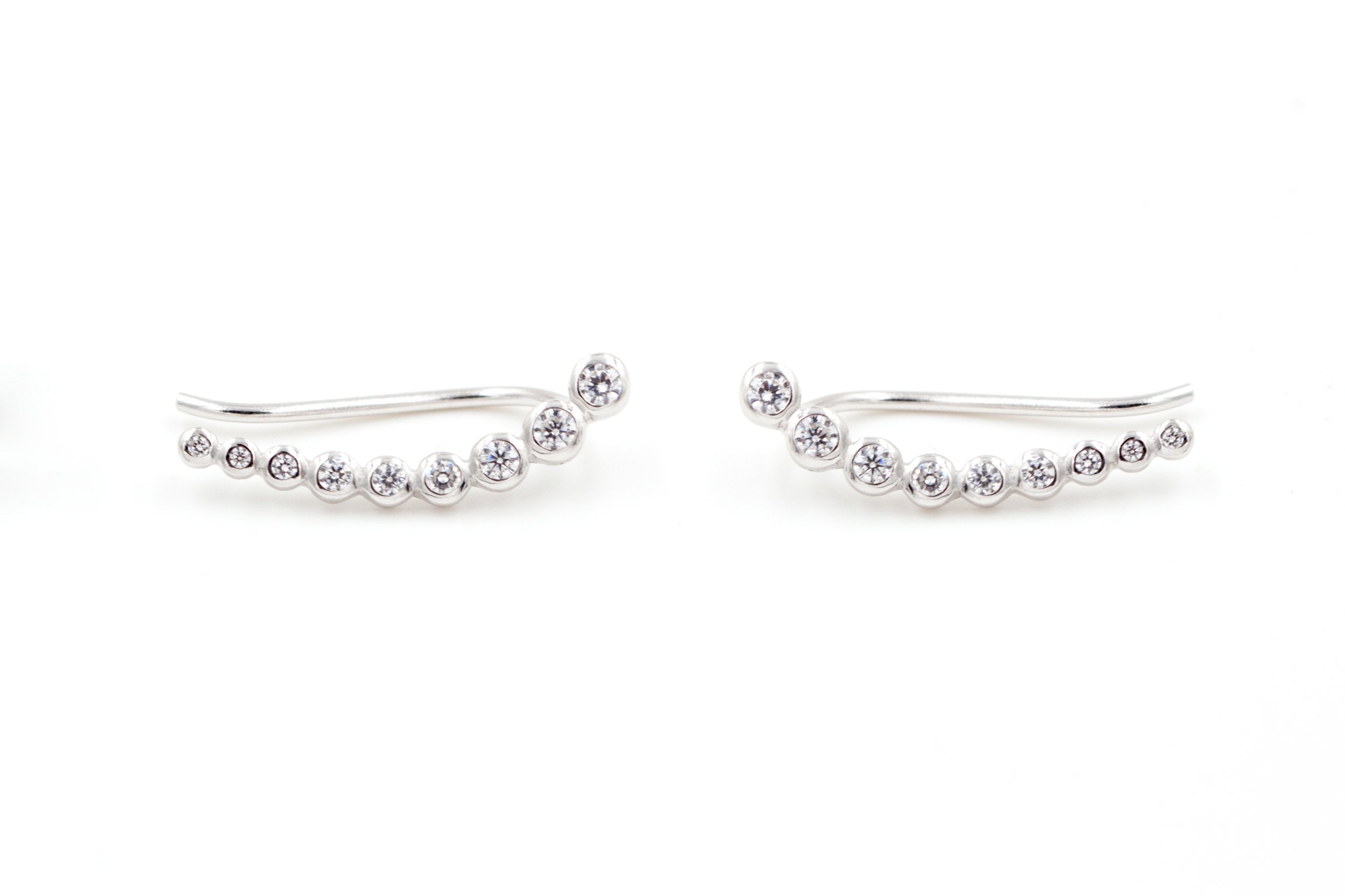 Ohrklemme mit Zirkonia aus Silber - Ear Climber - Ohrschieber Steine | Shop Nory