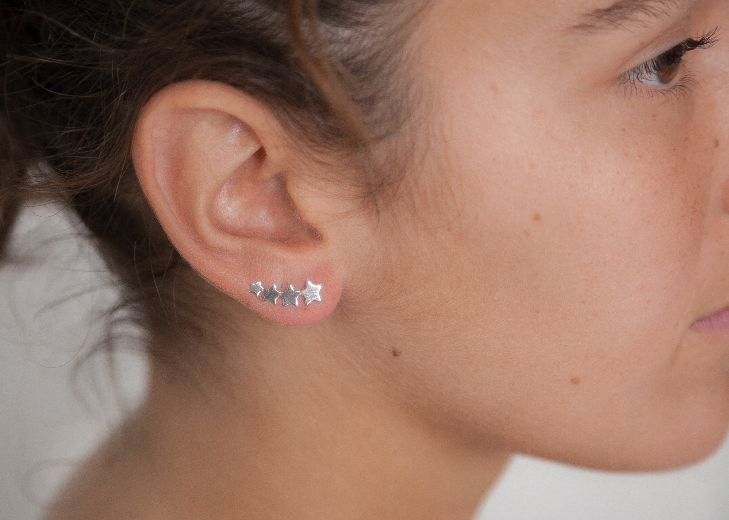 Stern Ohrklemmen für Damen aus Silber, Ear Climber | Shop Nory