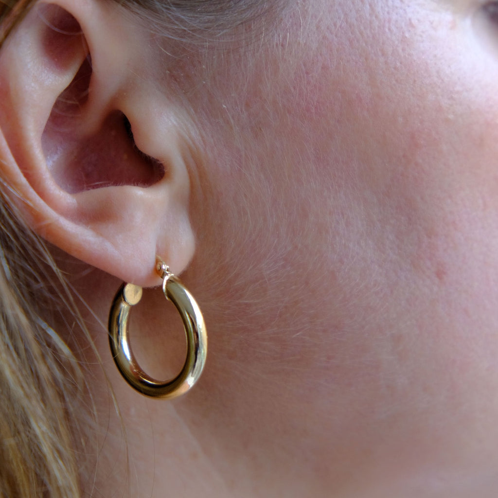 Dicke, kreolische Ohrringe - 16K Vergoldet | Shop Nory