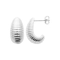 Silber Ohrringe Damen – Bombierte Tropfenform aus 925er Silber, eleganter moderner Look | Shop Nory