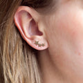 Ohrstecker mit 3 Sternen vergoldet - Ohrklemme für Damen | Shop Nory