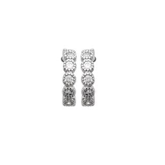 Creolen Ohrringe mit Zirkonia aus Silber | Shop Nory