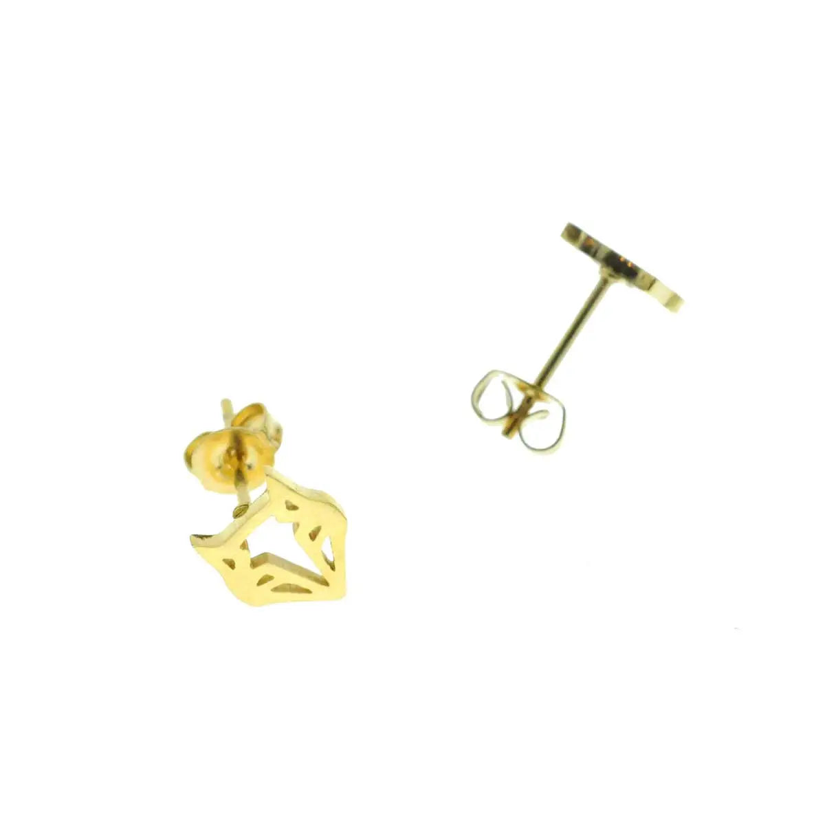 Goldfarbene Fuchs-Ohrstecker – Geometrisches Design | Shop Nory
