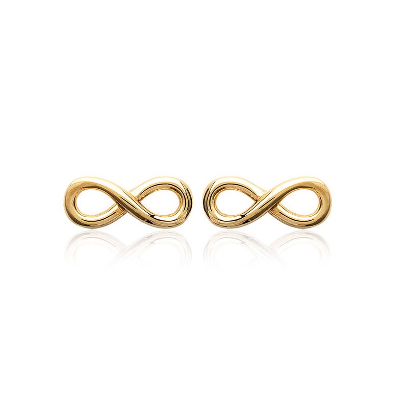 Ohrstecker Unendlichkeit Infinity kleine Ohrringe Vergoldet Liebe Symbol | Shop Nory
