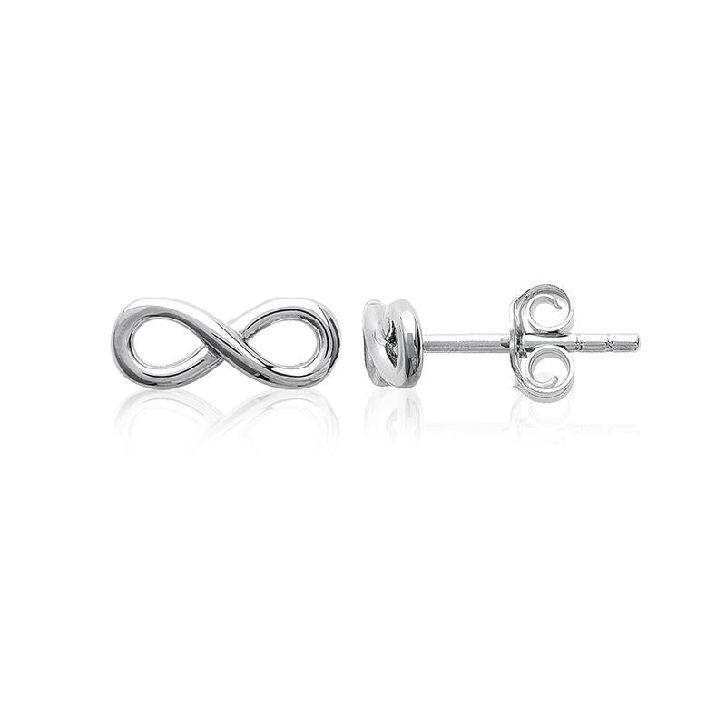 Ohrringe Ohrstecker Infinity Symbol Unendlichkeit Silber | Shop Nory