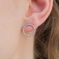 Ohrringe Ohrstecker Kreis Kugeln aus Silber für Damen | Shop Nory