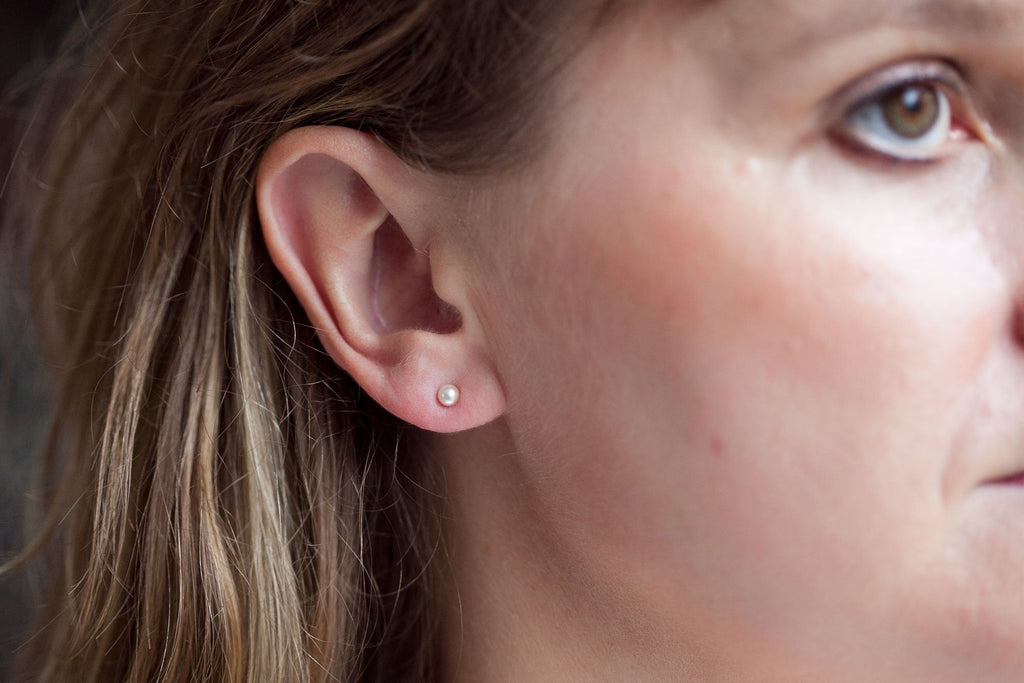 Perlenohrstecker vergoldet - Perlenohrringe | Shop Nory