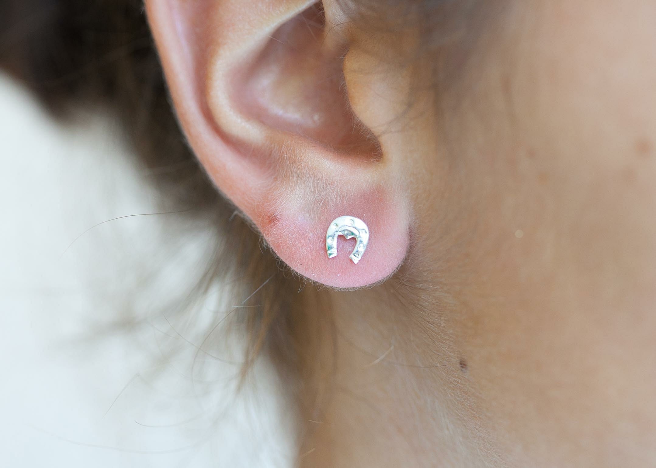 Hufeisen Ohrstecker, Glück Ohrringe aus Silber | Shop Nory